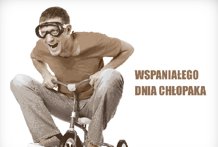 Chłopak na rowerku dzień chłopaka